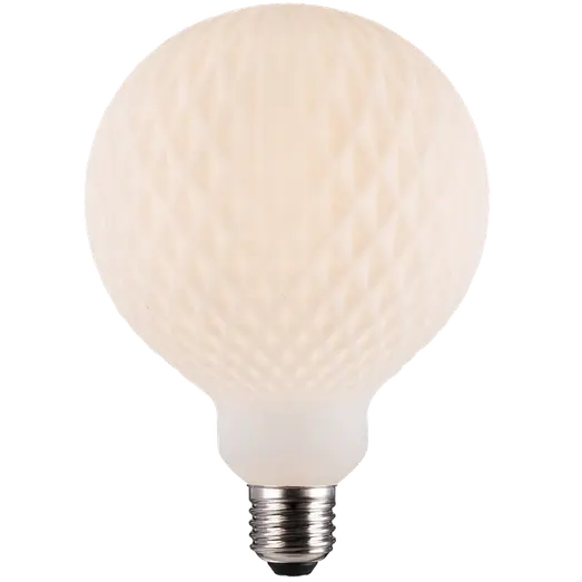 Nordlux Deco E27 G125 dim harlekin dekorativ pære 3000K opal hvid 