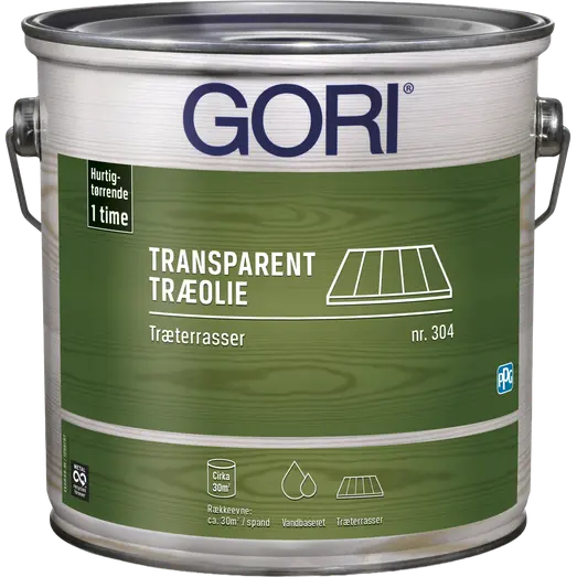 GORI 304 transparent træolie træterrasse base 40 2,25 L