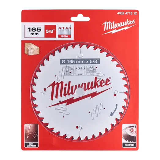 Milwaukee CSB P W rundsavklinge Ø165 mm 40 tænder