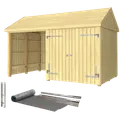 Plus Classic Multi Havehus 10 m² 2 moduler m/dobbeltdør og åben front inkl. tagpap/alulister/H-stolpefødder