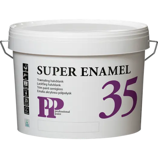 PP Acrylemalje 35, 3 L hvid RAL 9010