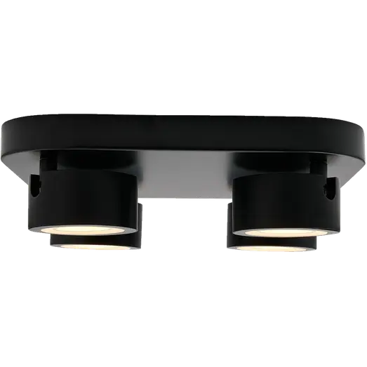 Nordlux Clyde 4-spot LED loftslampe sort 