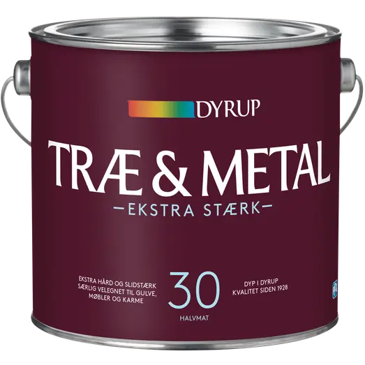 Dyrup træ og metalmaling ekstra stærk 30 hvid