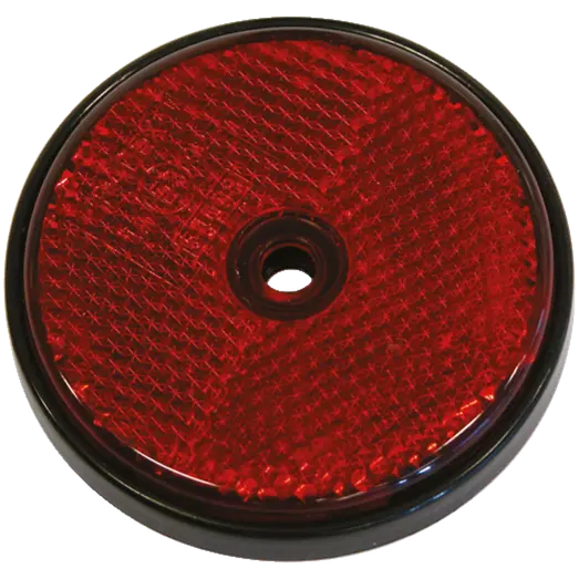 Refleks rund 70 mm rød