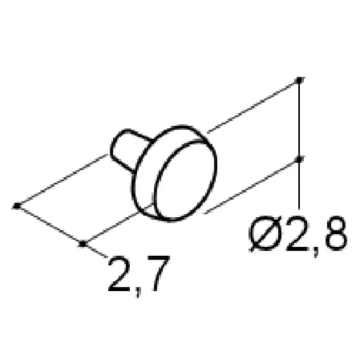 Scanbad Dot knopgreb Ø28/36 mm krom