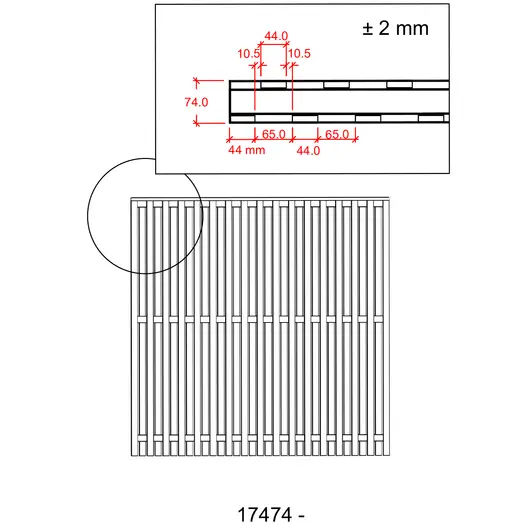 Plus Nagano hegn 180 cm hvid