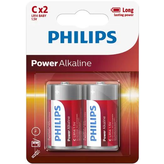 Philips Power Alkaline LR14 2-blister batteri