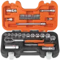 Bahco S330 topnøglesæt 1/4" og 3/8" - 34 dele