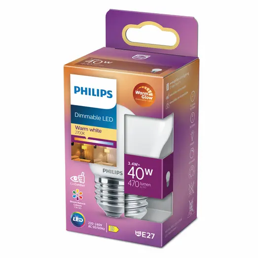 Philips Kerte & Luster LED pære 40W E27 varmt skær