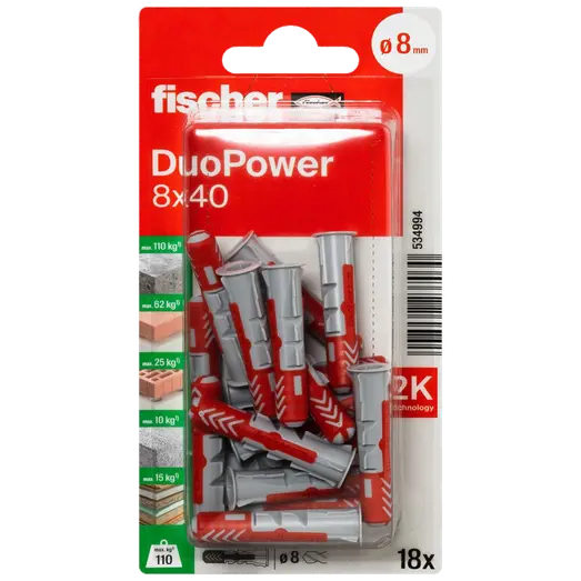 Fischer DuoPower universaldyvel 8x40 mm 18 stk