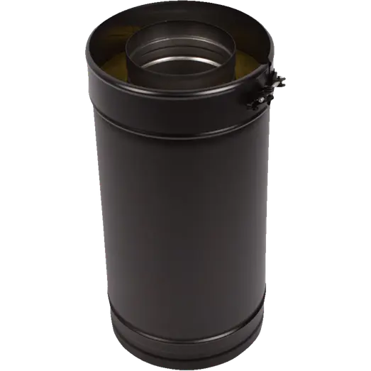 Varde Skorsten Sektion 50 Cm Sort  Ø250mm - Med Spændebånd