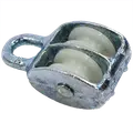 Roliba blok m/dobbelt hjul elgalvaniseret 8x30 mm