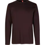ID Interlock herre langærmet t-shirt mørk bordeaux
