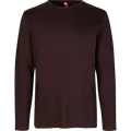 ID Interlock herre langærmet t-shirt mørk bordeaux