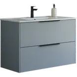 Scanbad NOW vaskeskab m/to skuffer 65,8x45,5 mat lyseblå glat front