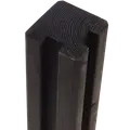 PLUS Krydsskåret Profilstolpe m/2 spor Hjørne 9×9×188 cm Sort