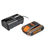 Worx WA3604 batterisæt 20V 4,0 Ah batteri + lader