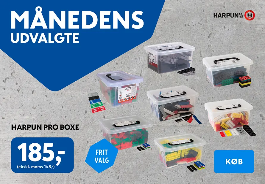 Månedens udvalgte - Harpun kiler og justeringsbrikker