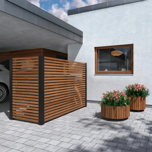 PLUS Tokyo renovationsskjul t/2 spande - ThermoWood®