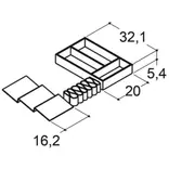 Scanbad skuffeindretnings indsats 100x44cm eg