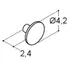 Scanbad Button greb Ø42 mm sort metal