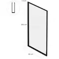 Mikelo brusevæg 90x200 cm med sort ramme