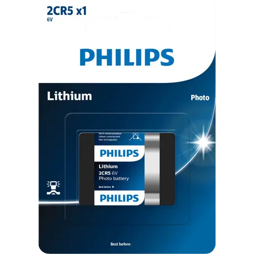 Philips 2CR-5 6 volt lithium batteri