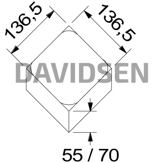 5 cm grå hjertingsten 2/3 sten 14x14x5 cm 51 stk/m²