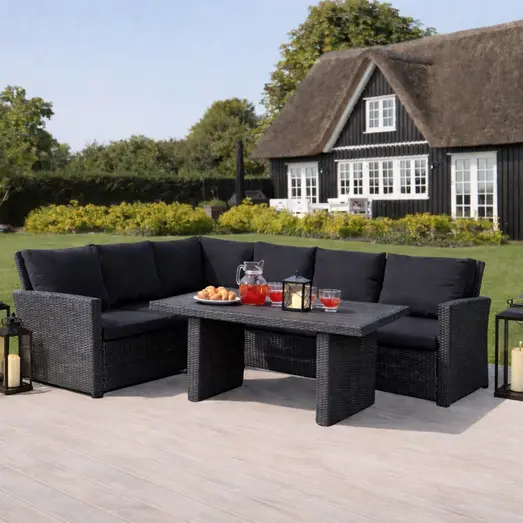 Lyngvig sofasæt m. bord sort