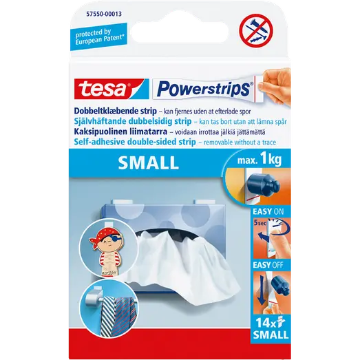 Tesa Powerstrips® Kroge Small dobbeltklæbende strips