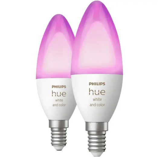 Philips Hue White and color ambiance dobbeltpakke E14 LED