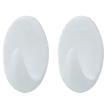 Target ovale kroge medium 2 stk hvid