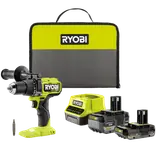 Ryobi RPD18X1-2C52S 18V ONE+ slagbore-/skruemaskine 1x2,0+1x5,0 Ah batteri/lader