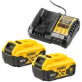 DeWalt DCB1104P2-QW batterisæt 18V XR inkl. 2x5,0 Ah batteri og lader