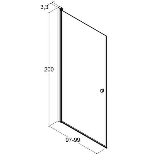 Scanbad svingdør 99x200cm