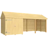 Plus Classic Multi Havehus 14,5 m² 3 moduler m/enkeltdør og åben front