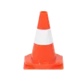Afmærkningskegle orange/hvid 35 cm