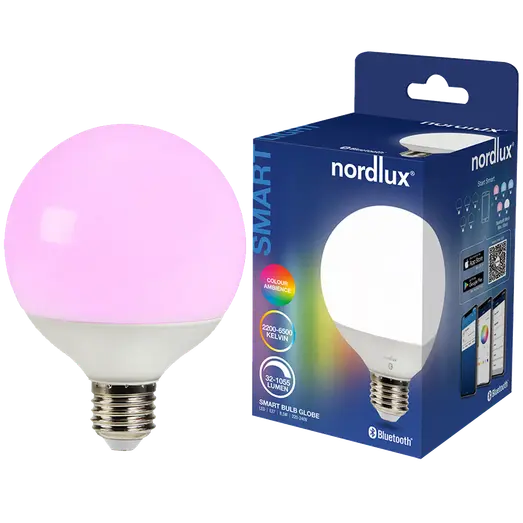 Nordlux smart pære colour LED E27 G95 4,7W klar