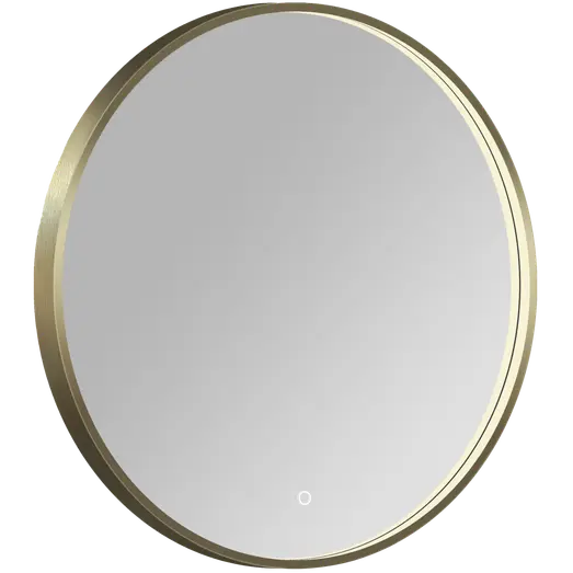 Milobad CL066 LED spejl Ø80 med messing ramme