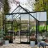 Halls ICON Gardenhouse 8  9,7m² sort m/3 mm hærdet glas og fundament