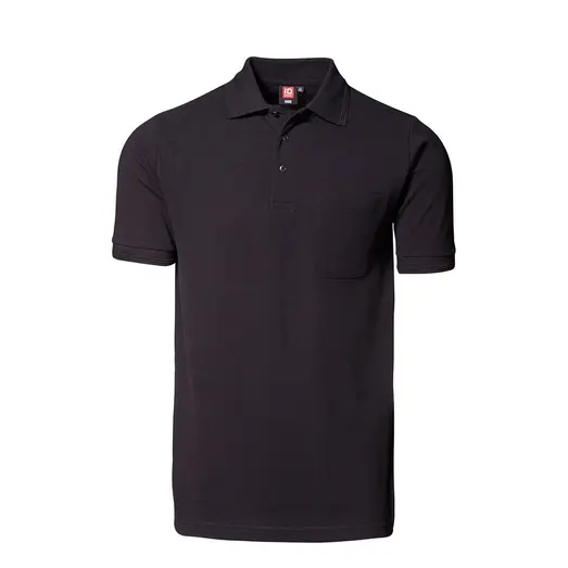 ID klassisk herre poloshirt sort