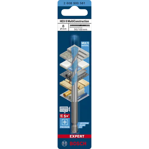 Bosch EXPERT HEX-9 MultiConstruction-bor 8x50x100 mm