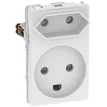 LK Fuga kombi stikkontakt m/jord 1 1/2 modul hvid