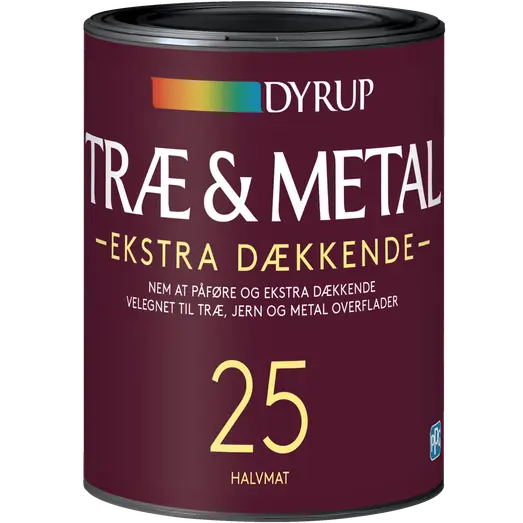 Dyrup træ og metal ekstra dækkende 25 hvid