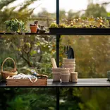 Halls Integreret Foldbar Lamelbord - ICON Gardenhouse 6, 8,6 m² (6' x 10')