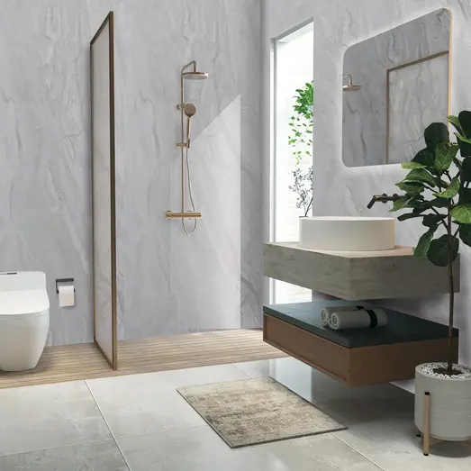 Fibrotech SPC vægpanel 4x1000x2600 mm grey marble