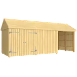Plus Classic Multi Havehus 14,5 m² 3 moduler m/dobbeltdør og åben/lukket front