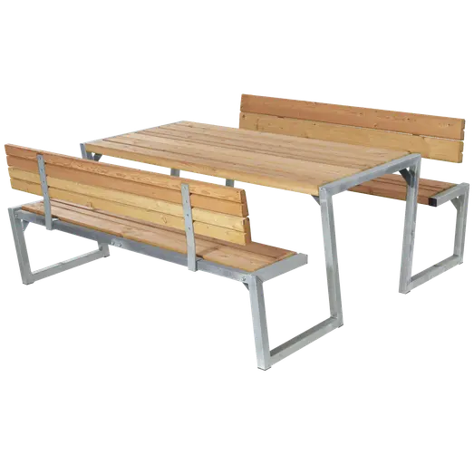 Plus Zigma Bord/Bænkesæt m/2 ryglæn 176 cm ThermoWood®