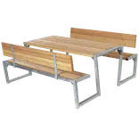 Plus Zigma Bord/Bænkesæt m/2 ryglæn 176 cm ThermoWood®