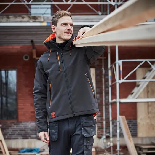 HH Workwear Evolution softshell m. hætte sort